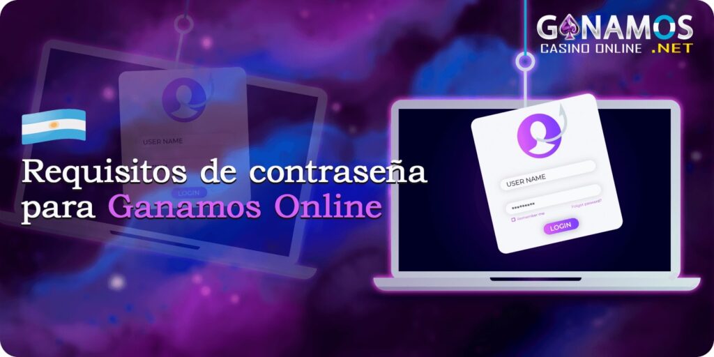 Requisitos de contraseña para Ganamos Online